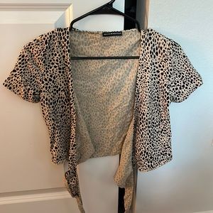Brandy Melville wrap crop top